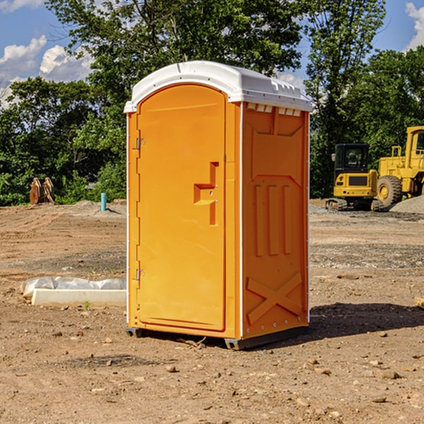 how often are the porta potties cleaned and serviced during a rental period in Columbia Illinois